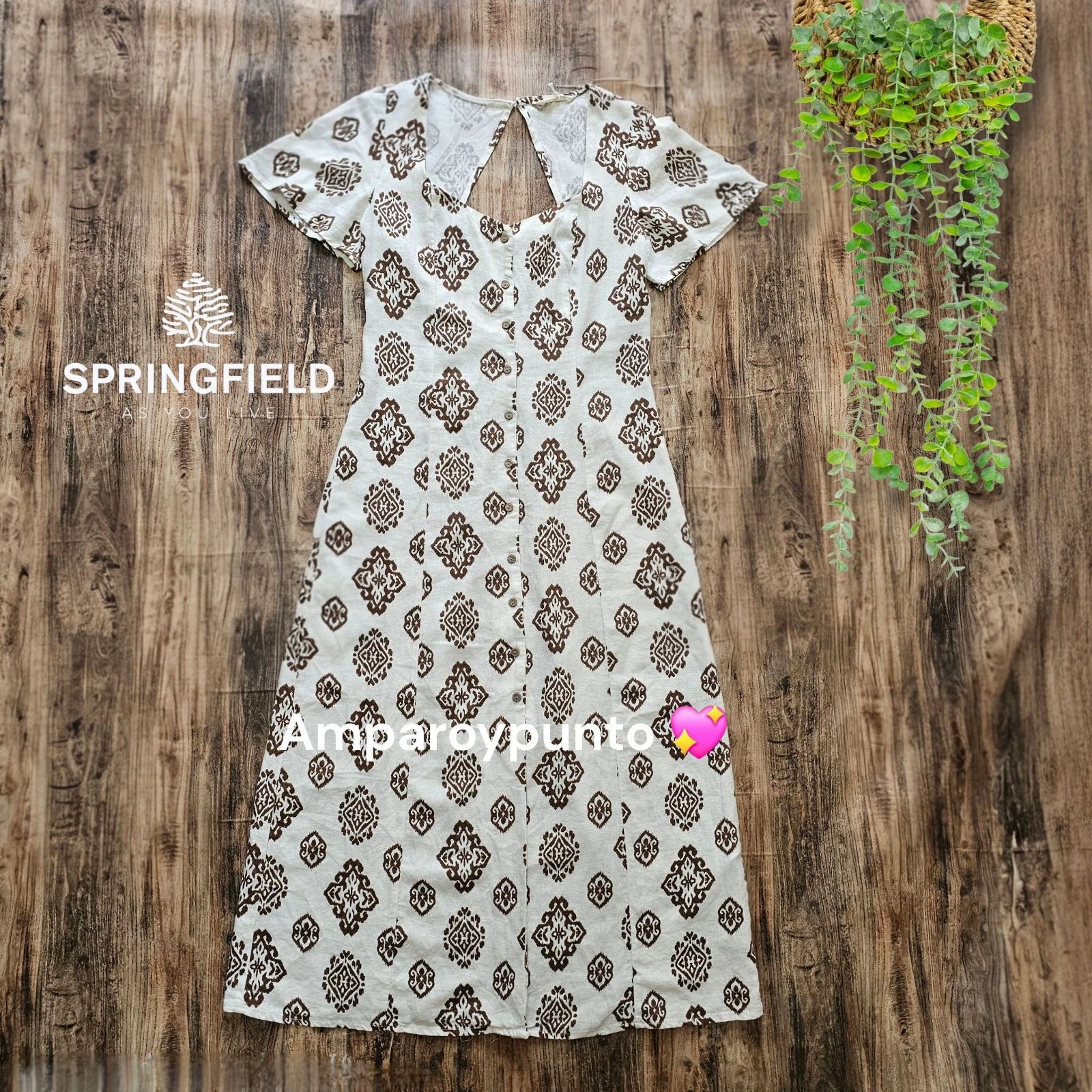 Vestido midi lino